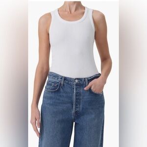 Agolde White Tank Top Size Small